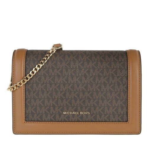 Michael Kors Large Fullflp Chn Xbody Brown/Acorn Crossbodytas