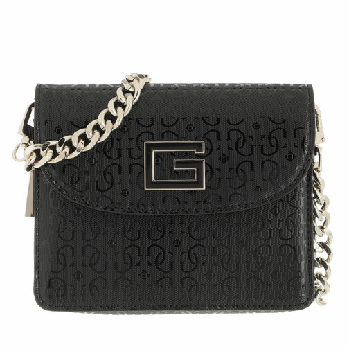Guess Blane Mini Crossbody Flap Black Crossbody Bag