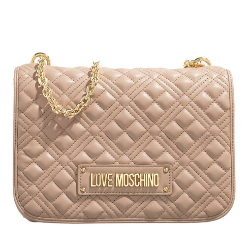 Love Moschino Borsa Quilted Pu Taupe Crossbody Bag