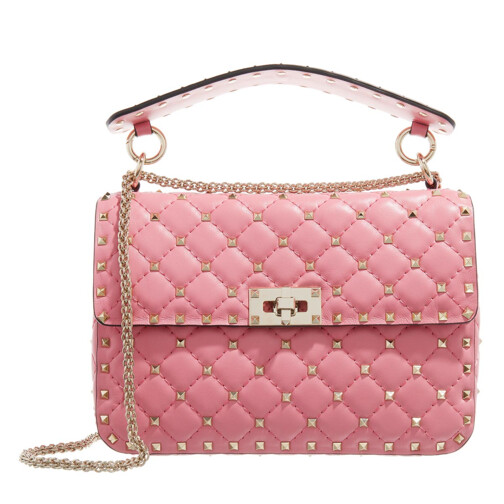 Valentino Garavani Rockstud Spike Crossbody Bag Medium Rose Schooltas