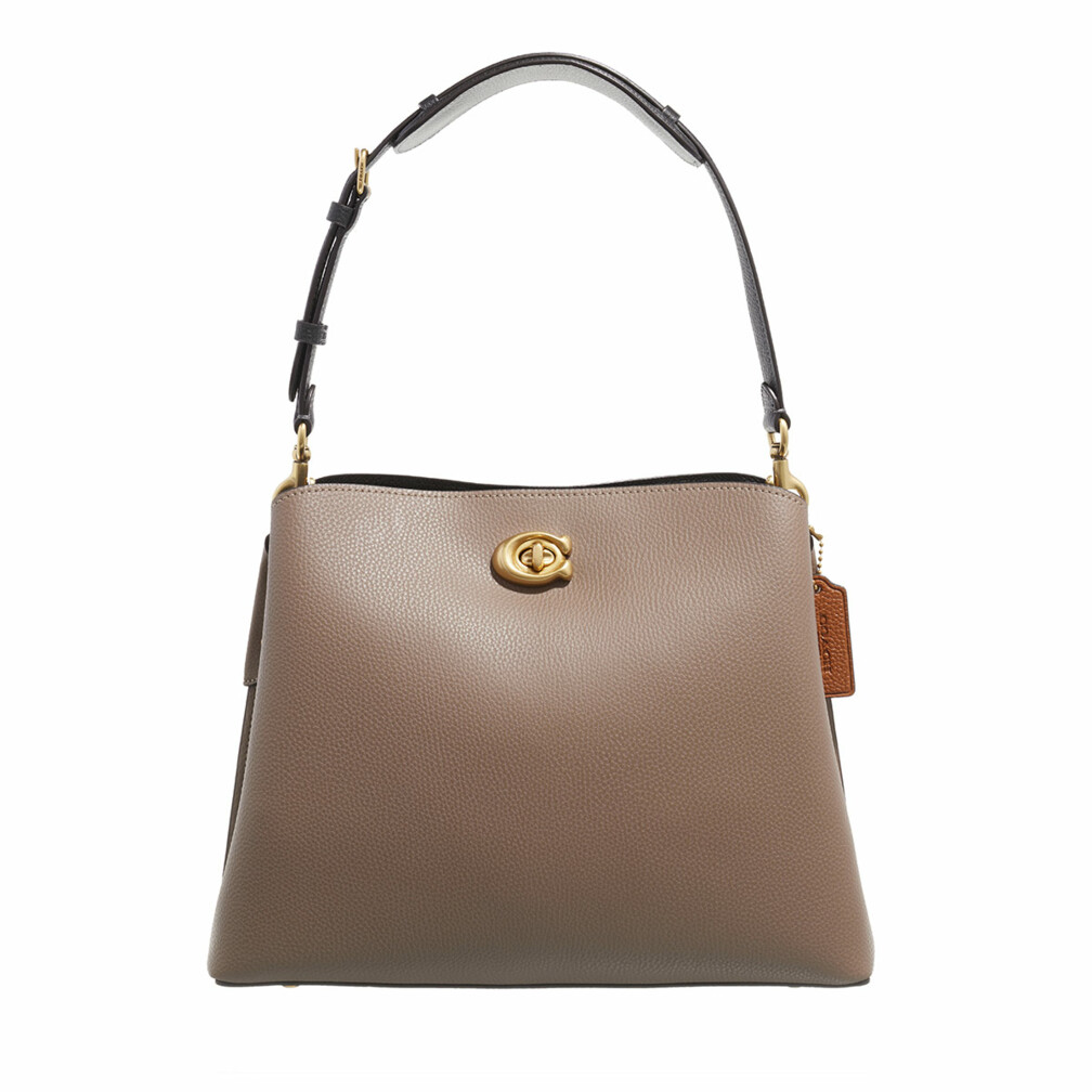 Coach Colorblock Leather Willow Shoulder Bag Chalk Multi Shopper