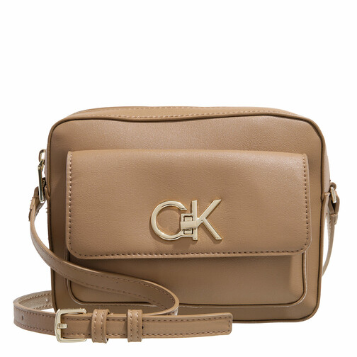 Calvin Klein ReLock Camera Bag With Flap Safari Canvas Cameratas