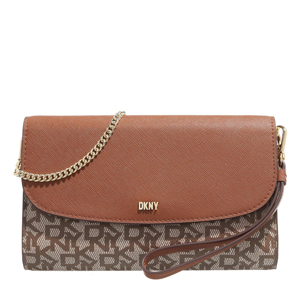 DKNY Sidney Wallet On Chain Black/Gold Wallet On A Chain