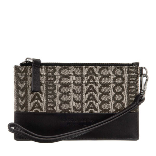 Marc Jacobs The Monogram Top Zip Wristlet Beige Multicolor | Card Case