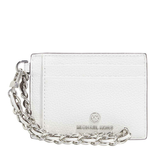 Michael Kors Sm Id Chn Card Holder Optic White Card Case