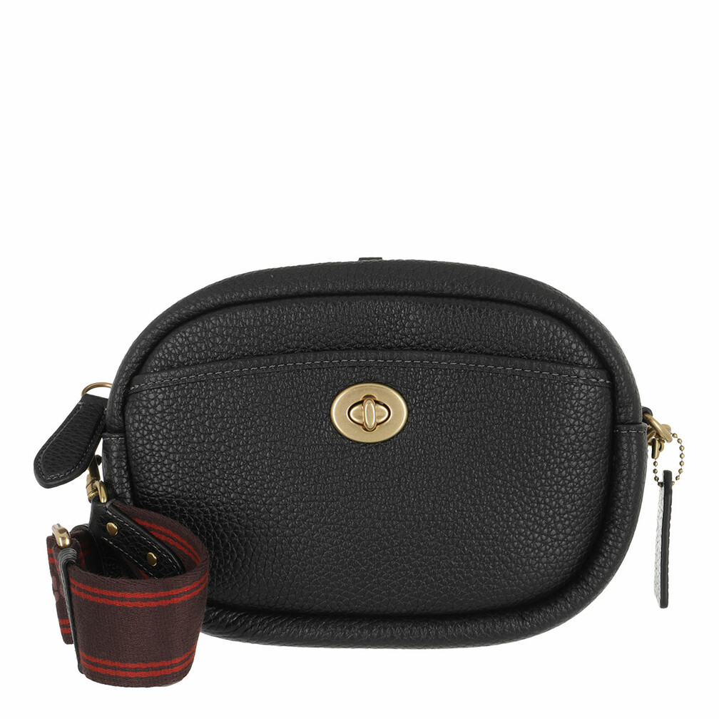 Coach Soft Pebble Leather Camera Bag With Leather And We B4 Taupe