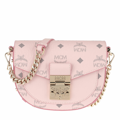 MCM Ptrc Visetos Crossbody Mini Qh Powder Pink Crossbody Bag