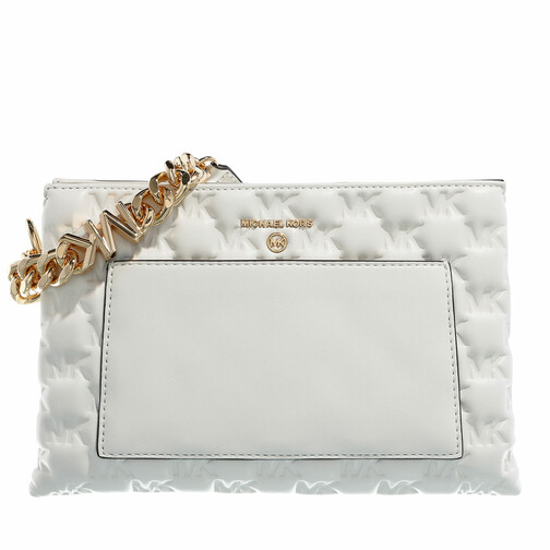 Michael Kors Jet Set Charm Large Tri Gsst Chn Crossbody Bag Optic White Cross bodyväskor
