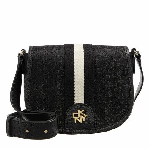 DKNY Carol Saddle Bag BL Logo/BK Saddle Bag