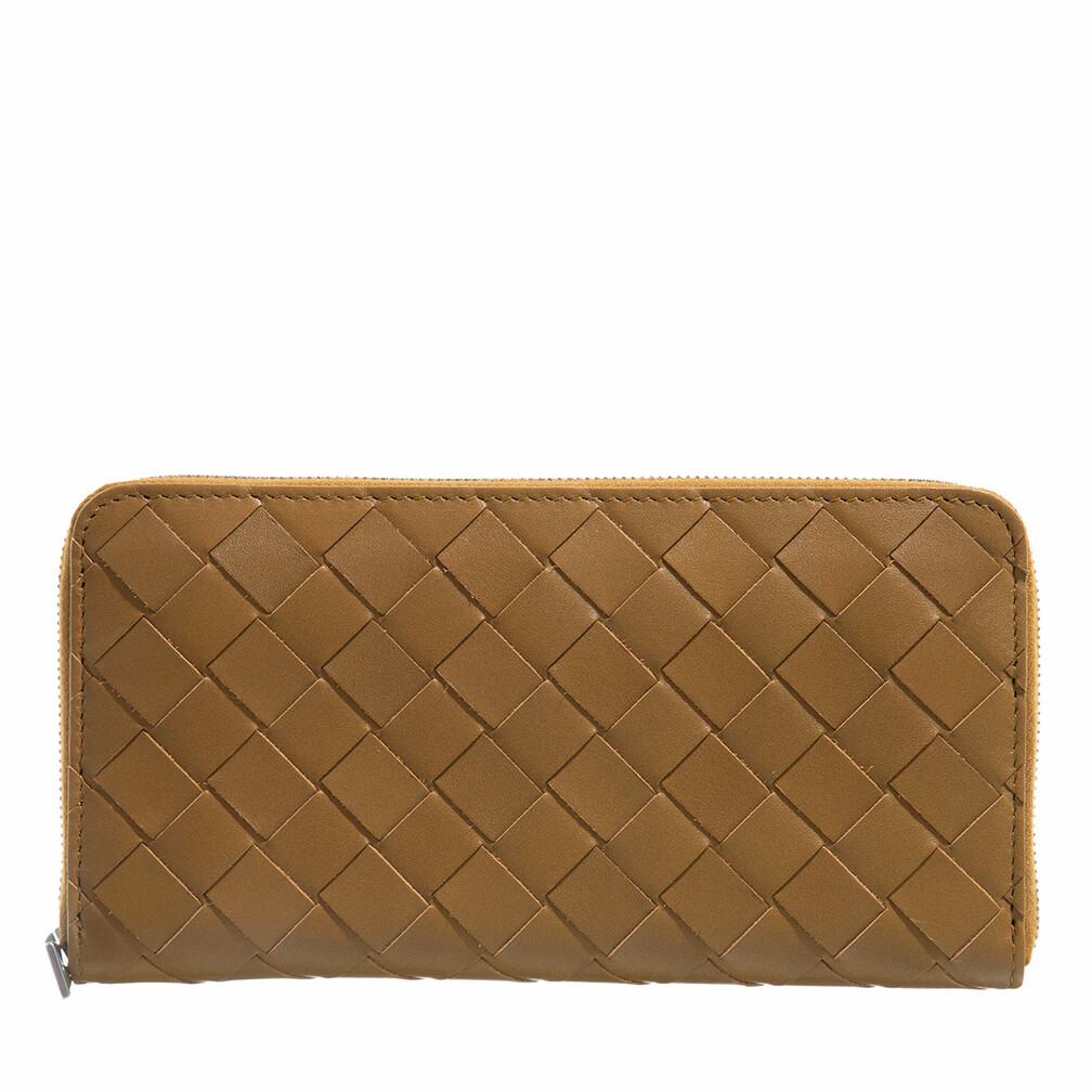 Bottega Zip Around Wallet Black Silver Ritsportemonnee