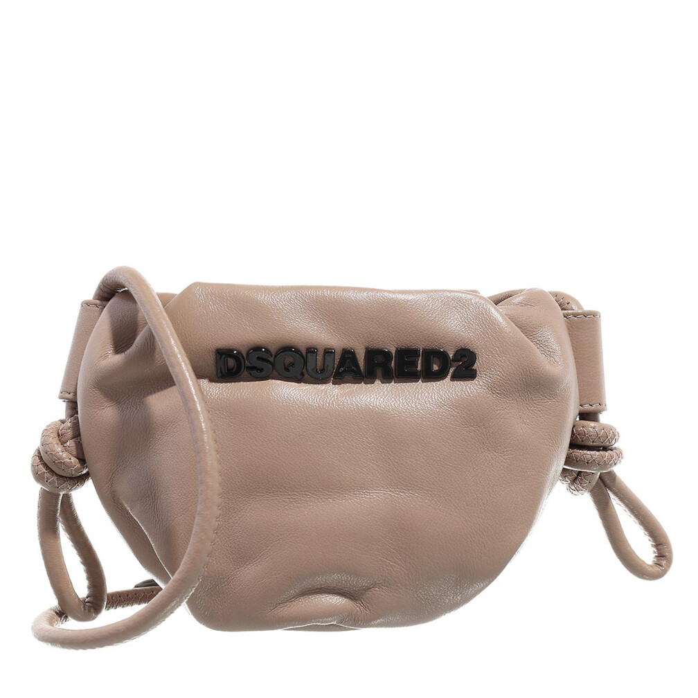 Dsquared2 Logo Crossbody Bag Soft Leather White Micro Bag