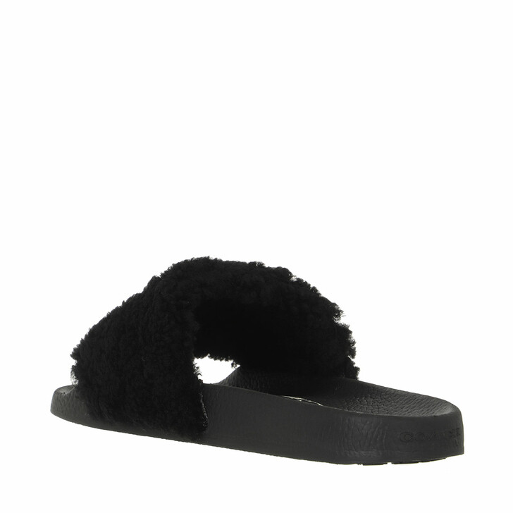 Coach Ulla Shearling Slide Black | Slide | fashionette