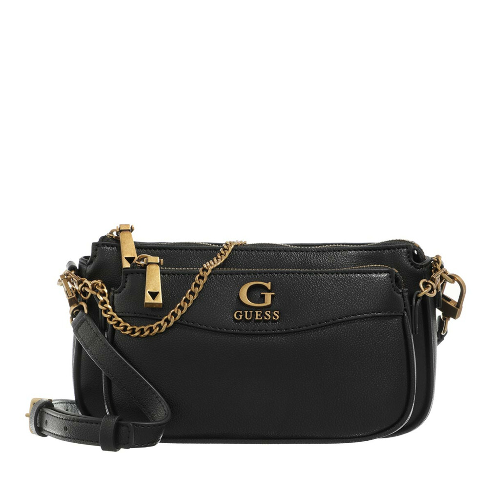 Guess Nell Double Pouch Crossbody Fuchsia Crossbody Bag