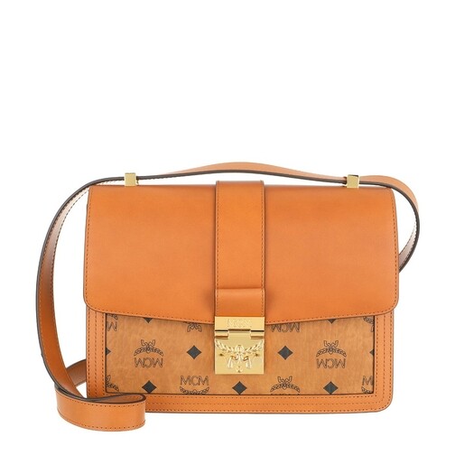 MCM Shoulder Medium Cognac Crossbody Bag