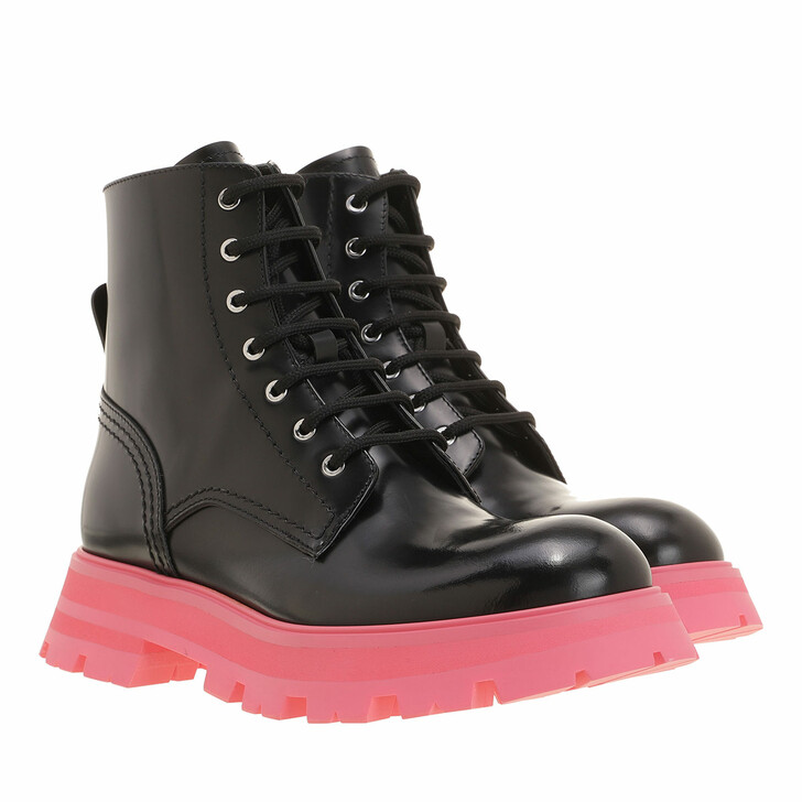 Alexander McQueen Boots Black Coral | Laarzen met vetersluiting |  fashionette