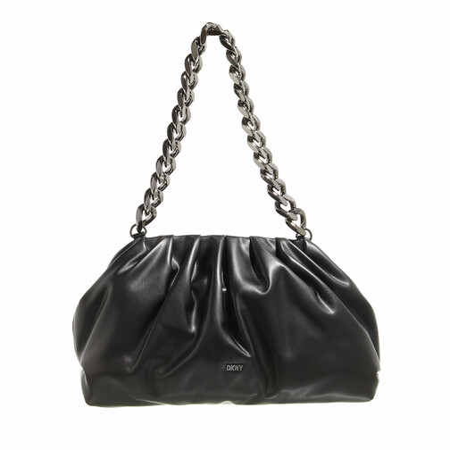 DKNY Presley Shoulder Bag Black/Gunmetal Hobo Bag