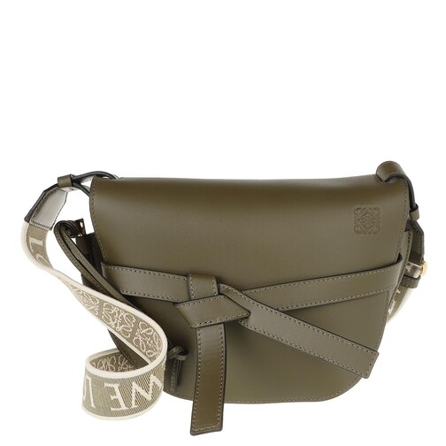Loewe Small Gate Bag Leather Autumn Green Saddle Bag