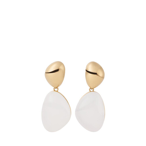 Skagen Sea Glass Stainless Steel Drop Earrings Gold Ohrhänger