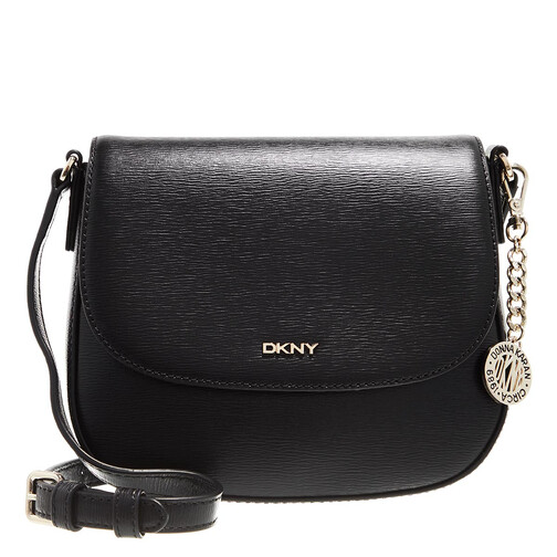 DKNY Bryant Saddle Bag Black/Gold Zadeltas