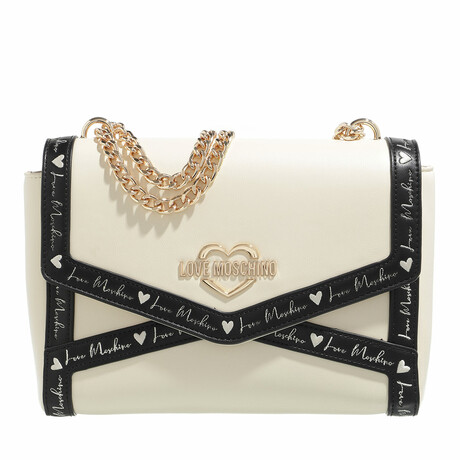 Love Moschino Borsa In PU Con Dettagli Oro, Colore Nero, Certificata GRS, Elegante E Sostenibile Per Ogni Occasione