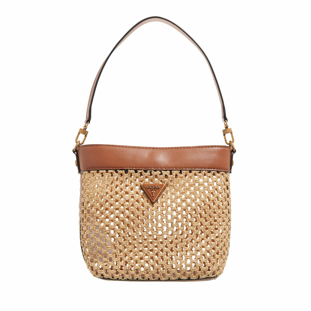 Guess Vikky Drawstring Bucket Black Basket Bag