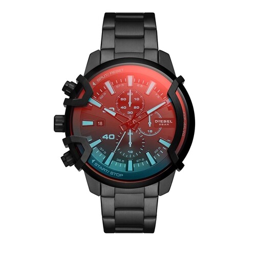 Diesel Griffed Chronograph Stainless Steel Watch BlackTone