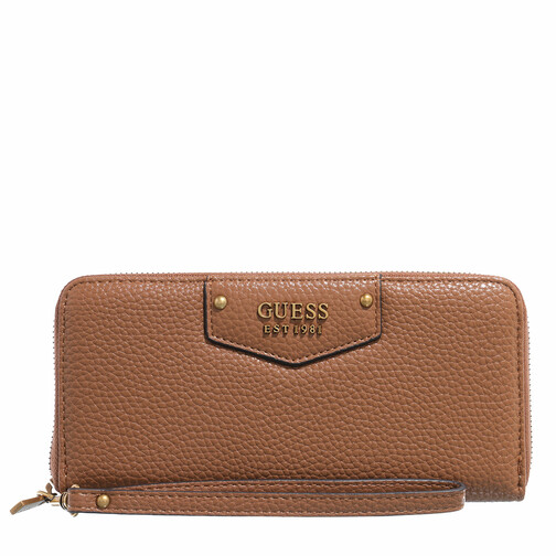 Guess Eco Brenton Slg Lrg Zip Around Caramel ZipAround Wallet