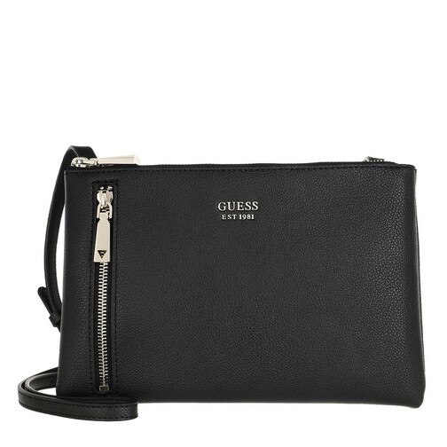 Guess Naya Double Zip Crossbody Black Crossbody Bag