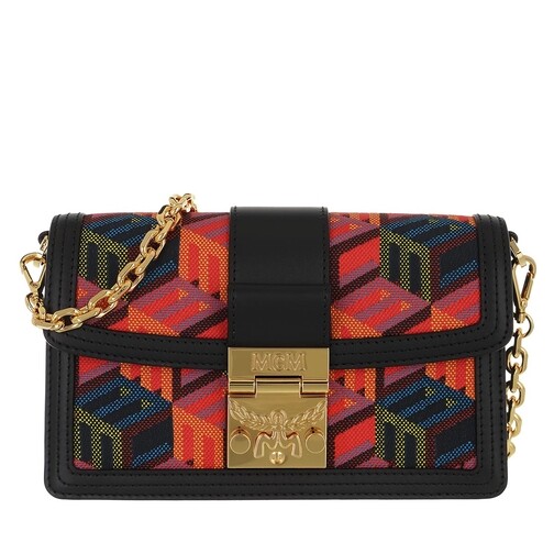 MCM Gretl Cubic Monogram Jacquard Crossbody Mini Multi Crossbody Bag