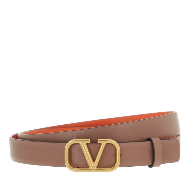 Valentino Garavani V Logo Belt Calfskin 