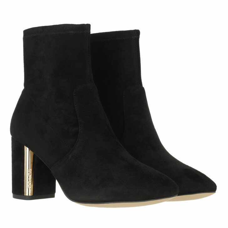 coach black suede booties
