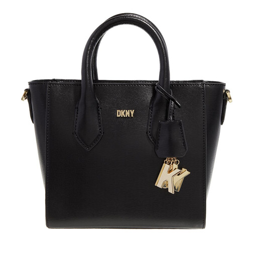 DKNY Valery Small Satchel Black Gold Crossbody Bag