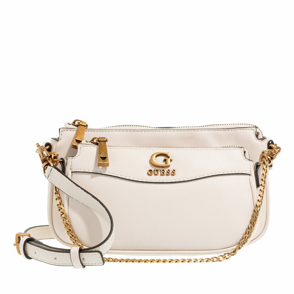 Guess Nell Double Pouch Crossbody Fuchsia Crossbody Bag