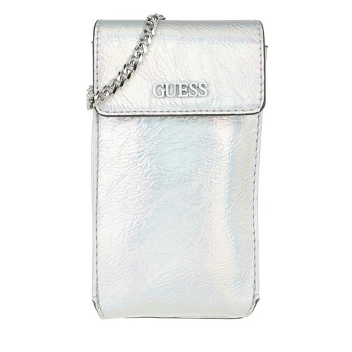 Guess Picnic Chit Chat Iridescent Silver Crossbody Bag