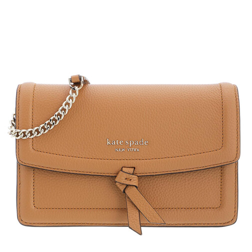 Kate Spade New York Knott Pebbled Leather Flap Crossbody Bungalow