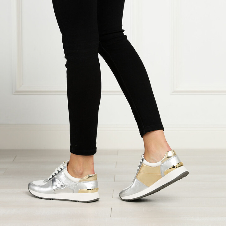 Michael Kors Allie Trainer Silver/Gold | lage-top sneaker | fashionette