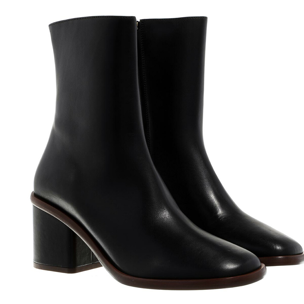 Chloé Block Heel Ankle Boots Quiet Brown Ankle Boot