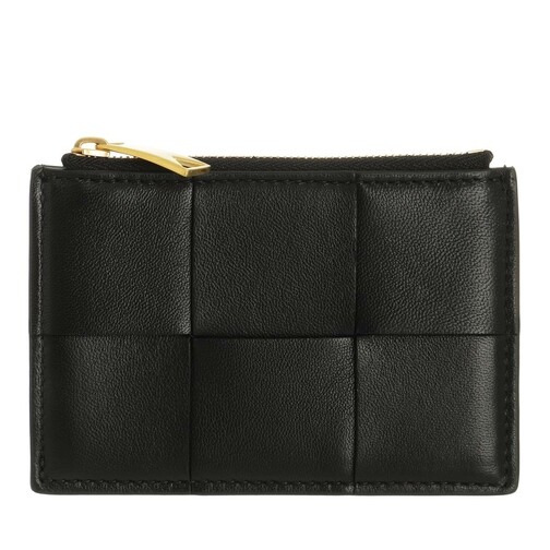 Bottega Zipped Cassette Card Case Black Card Case