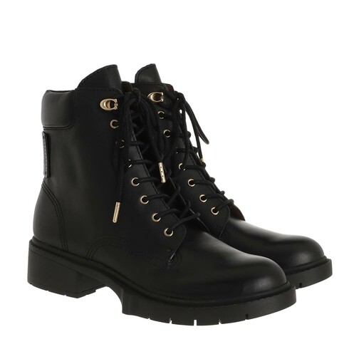 Coach Lorimer Leather Booties Black 