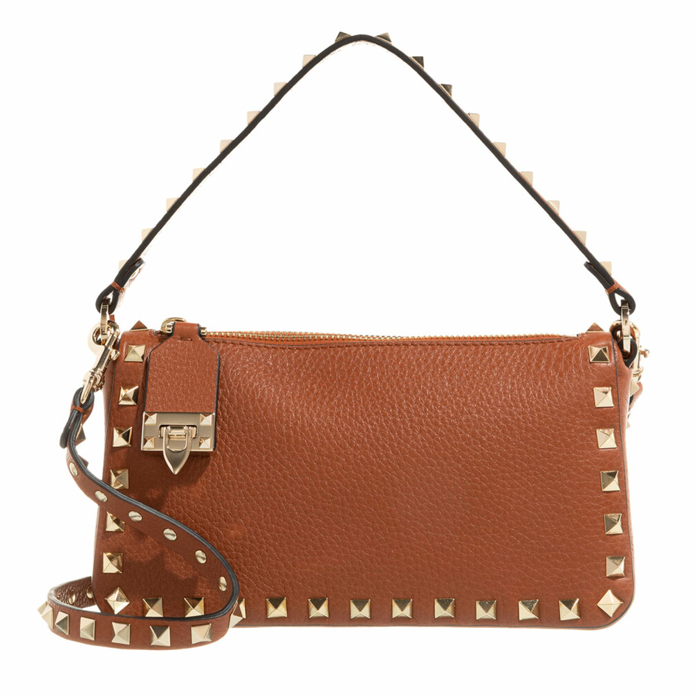 Valentino Garavani Small Rockstud Satchel Bag Leather Denim Crossbody