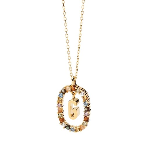 PDPAOLA Necklace Letter G Yellow Gold Medium Necklace