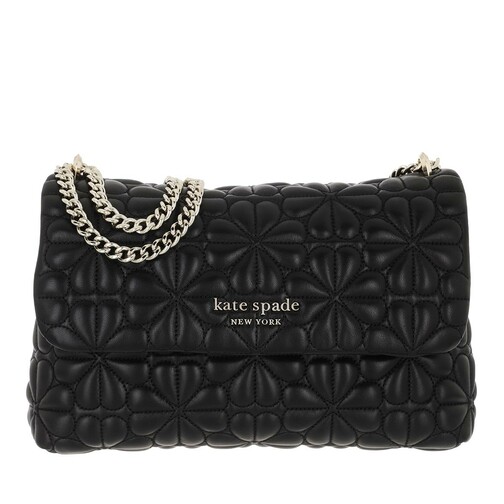 Kate Spade New York Bloom Quilted Leather Small Flap Shoulder Black