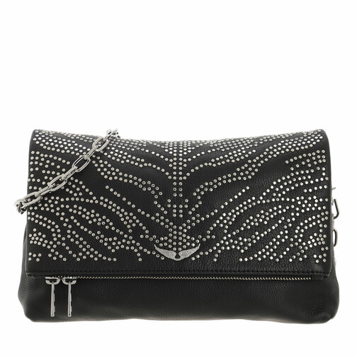 Zadig & Voltaire Rocky Grained Leather Tiger Noir Crossbody Bag