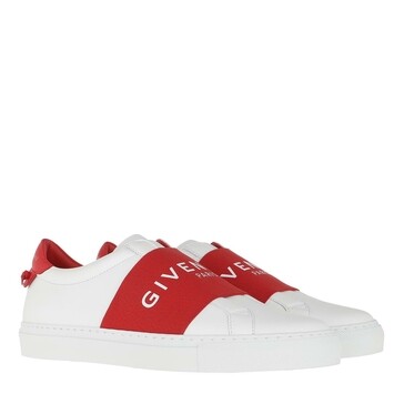 sneakers in leather with webbing