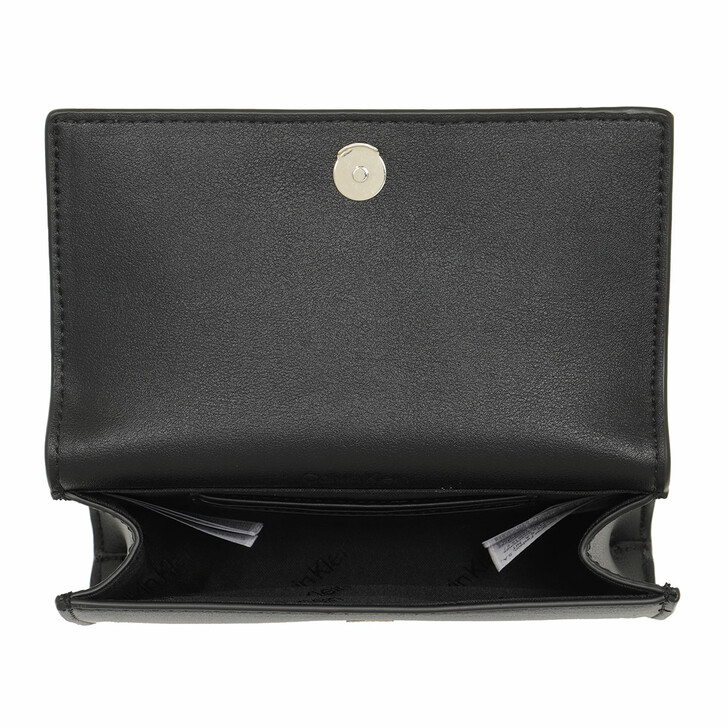 Calvin klein black leather purse clearance
