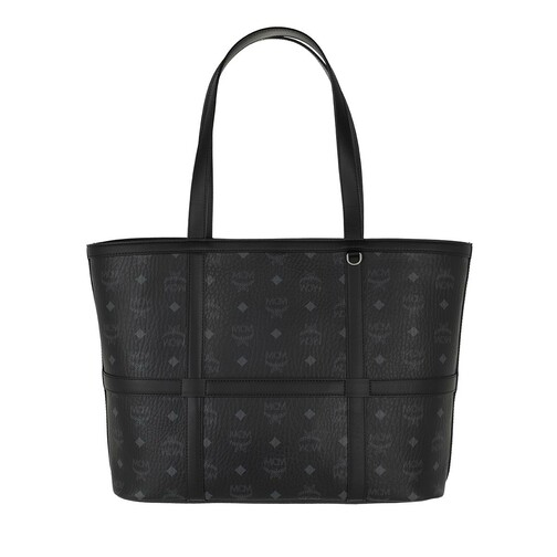 MCM Delmy Visetos Shopper Medium Black Shopper