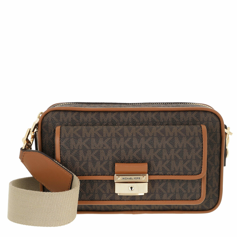 Michael Kors Medium Pckt Camera Xbody Brown/Black Cameratas