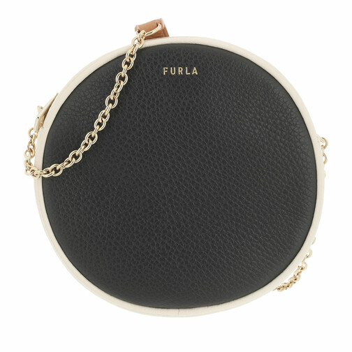 Furla Furla Real Crossbody Round Nero+Pergamena+Miele Canteen Bag