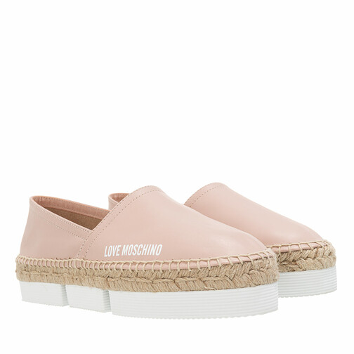 Love Moschino Scarpad Espam35 Vitello Nude Bianco Espadrille