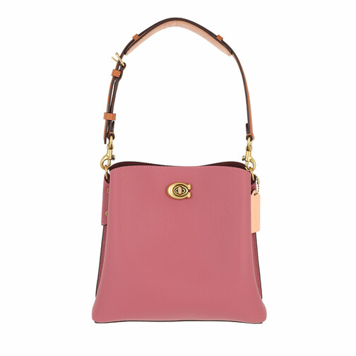 Coach Colorblock Leather Willow Bucket Bag 21 B4/Rouge Multi Bucket